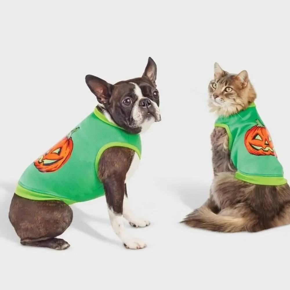 Halloween Retro Pumpkin Dog or Cat Sweatshirt Tank Top Hyde & EEK! Small Pet